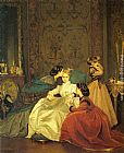 Auguste Toulmouche Famous Paintings - The Reluctant Bride